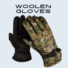 Mens and Womens Woolen Warm Army Printed Gloves