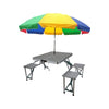 Aluminium Portable Folding Picnic Camp Suitcase Table for Hiking with Umbrella ps189