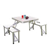 Aluminium Portable Folding Picnic Camp Suitcase Table for Hiking with Umbrella ps189