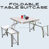 Aluminium Portable Folding Picnic Camp Suitcase Table for Hiking with Umbrella ps189