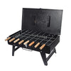 Camping Traveler Foldable Suitcase Barbecue grill (with complete accessories-(gloves, 8 skewers, tong)