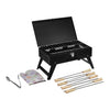 Camping Traveler Foldable Suitcase Barbecue grill (with complete accessories-(gloves, 8 skewers, tong)