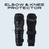 Elbow 2pcs knee pad 2pcs steel like protection in lightweight fiber material