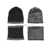 Winter Knit Woolen Cap with Neck Warmer Scarf Set