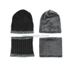 Winter Knit Woolen Cap with Neck Warmer Scarf Set