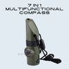 7 in 1 multifunctional compass outdoor camping life-saving whistle