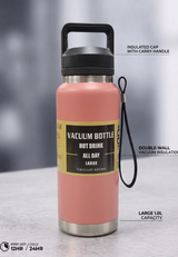 Premium 1100ml Double-Wall Vacuum Insulated Sport Bottle – BPA-Free Stainless Steel