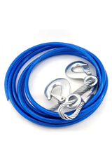 Heavy Duty Tow Rope 10MM (5 Ton Capacity, 4 Meter) – Steel Wire Towing Cable with Safety Hooks for Car, SUV & Emergency Rescue