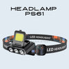 Rechargeable LED Headlamp Dual light output LED sensor