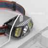 Motion Sensor Rechargeable LED Headlamp with red warning flashlight PS63
