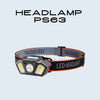 Motion Sensor Rechargeable LED Headlamp with red warning flashlight PS63