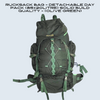 Rucksack Bag - Detachable day pack (85+20L) solid build Quality - (Olive Green)