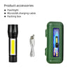 USB Rechargeable LED Torch MINI Portable 3 Mode Flash Light PS236