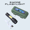 USB Rechargeable LED Torch MINI Portable 3 Mode Flash Light PS236