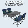 Outdoor Portable Folding Camping Table With 4 Chair Set PS120