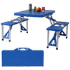 Plastic Blue Table And Chair Set Folding Table outdoor table chair with umbrella PS187