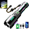 Aluminum alloy LED Flashlights USB Rechargeable High Power Tactical Trekking Torch PS245