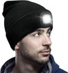 Unisex Hat with Light, USB Rechargeable LED Headlamp Beanie