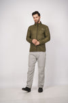 Windproof Unisex Winter Parbat Puffer Jacket - Olive Green