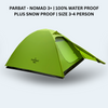 PARBAT - NOMAD 3+ | 100% WATER PROOF PLUS SNOW PROOF | SIZE 3-4 PERSON