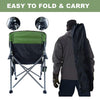 Folding Heavy Duty Support Chairs with Arm Rest Cup Holder and Portable Carrying Ɓag PS117