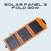 Portable solar panel 3 fold 30W fast charging PS123
