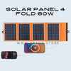 Portable solar panel 4 fold 60w fast charging PS27