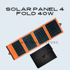 Portable solar panel 4 fold 40w fast charging PS025