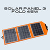 Portable solar panel 3 fold 45W fast charging PS124