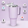 Tumbler with Lid and Straw, Hot and Cold Double Insulated Sipper Mug, Leak Proof