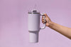 Tumbler with Lid and Straw, Hot and Cold Double Insulated Sipper Mug, Leak Proof