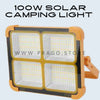 100W Solar Camping LED Light, Waterproof Rechargeable Battery PS021