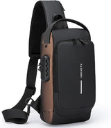 Sling Bag for Men & Women,Anti-Theft Chest Bag with USB Charging Port, waterproof