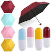 Capsule Folding Bottle Umbrella-UV and Rain Protection,Compact and Fashionable Umbrella