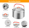 Premium 1.5L Hard Anodized Aluminum Camping Kettle