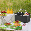 Insulated Picnic Basket - Strong Aluminum Frame Waterproof Lining Design for Easy Storage