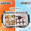 Insulated Picnic Basket - Strong Aluminum Frame Waterproof Lining Design for Easy Storage
