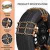 Car Tyre Snow Chain (Anti-Slip, Anti-Kid, with Storage Bag Chain Hook and Gloves for Cars (Set of 8 pcs)