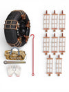 Car Tyre Snow Chain (Anti-Slip, Anti-Kid, with Storage Bag Chain Hook and Gloves for Cars (Set of 8 pcs)
