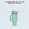 Tumbler with Lid and Straw, Hot and Cold Double Insulated Sipper Mug, Leak Proof