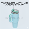 Tumbler with Lid and Straw, Hot and Cold Double Insulated Sipper Mug, Leak Proof