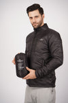 Windproof Unisex Winter Parbat Puffer Jacket - Black