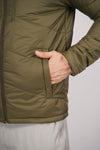 Windproof Unisex Winter Parbat Puffer Jacket - Olive Green