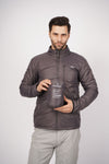 Windproof Unisex Winter Parbat Puffer Jacket - Grey
