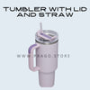 Tumbler with Lid and Straw, Hot and Cold Double Insulated Sipper Mug, Leak Proof