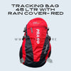 Prago Tracking bag 45L with rain cover - RED