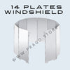 Camping Stove Windshield 14 Plates Aluminum 120*24cm