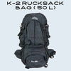 K2 Trekking Rucksack Bag 50L (With rain cover) GREEN