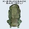 K2 Trekking Rucksack Bag 50L (With rain cover) GREEN
