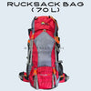 PRAGO - Rucksack Bag with Rain Cover (70+5L) – RED